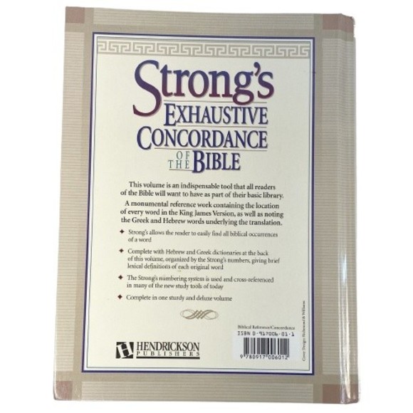 Strong's Exhaustive Concordance of the Bible by Strong, James (hardcover) - Picture 3 of 3